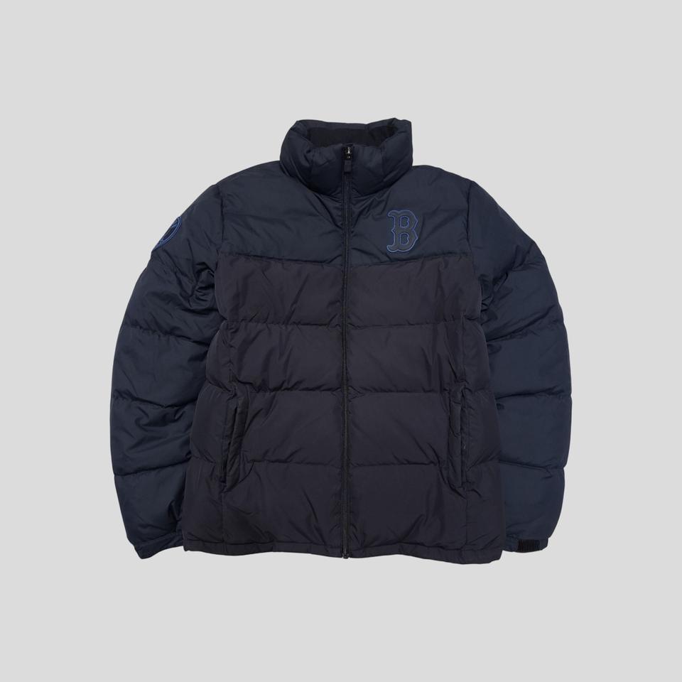 MLB 엠엘비 블랙 네이비 보스턴 레드삭스 팀로고 덕다운 오리털 패딩 점퍼 M