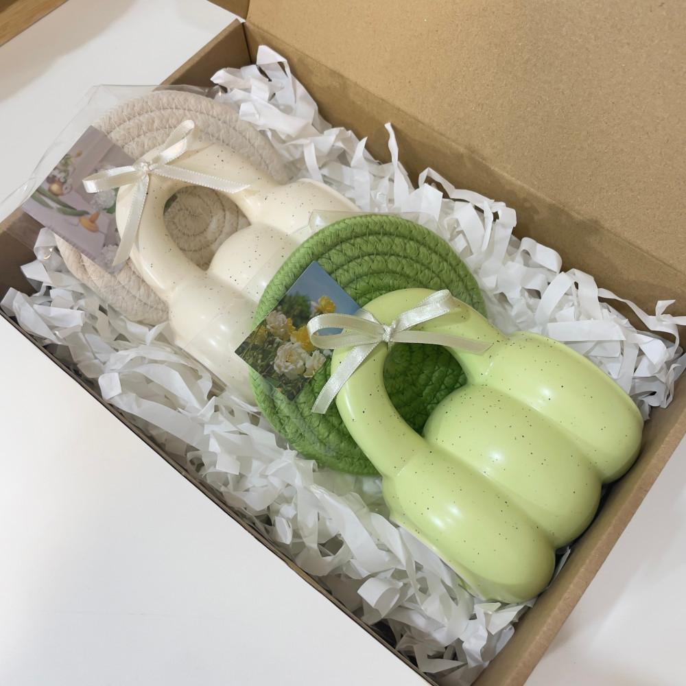 커플세트 뚱뚱이 머그컵 티 코스터 컵받침 선물세트 포장 집들이 결혼선물