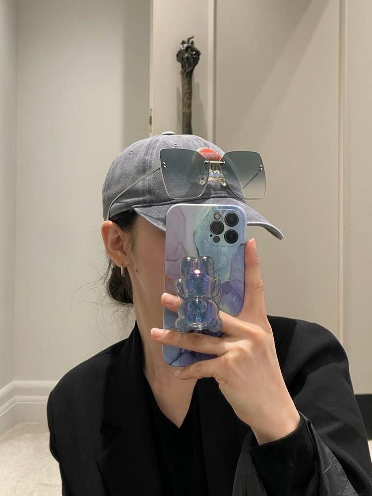 [영국직배송/특가] 알렉산더 맥퀸 로고 피어싱 메탈 투톤 선글라스 SILVER GREEN 679753 I3330 1684