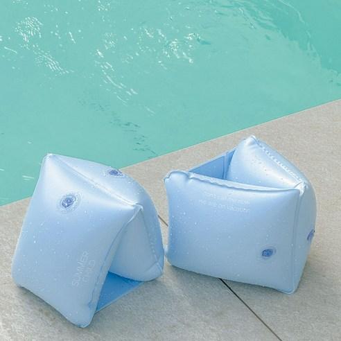 썸머차일드 프리미엄 암튜브 성인 아동 공용 물놀이 감성 팔튜브 암링, 스카이 블루 (AR..., 1개