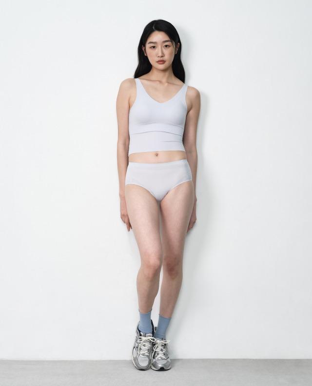 심리스 심플 브라탑 + 팬티 세트