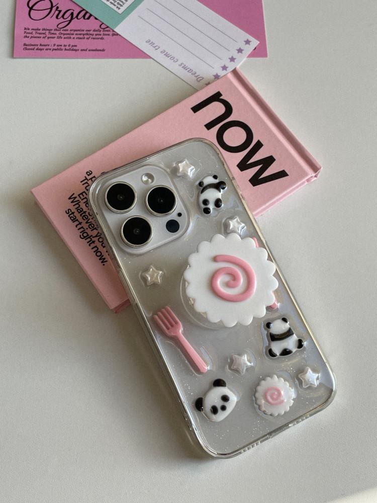 판다 나루토마키 자체제작 갤럭시 아이폰 그립 톡 폰 케이스