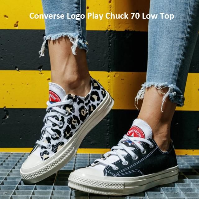 아웃솔 100%정품  컨버스 로고 플레이 척 70 로우 레오파드 166749C(국내당일출고)