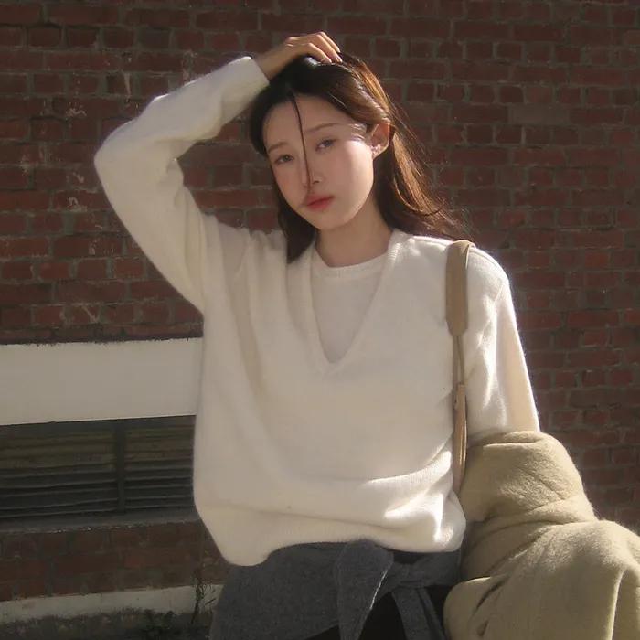 [5차] [유하 PICK] Layered Knit(Ivory)