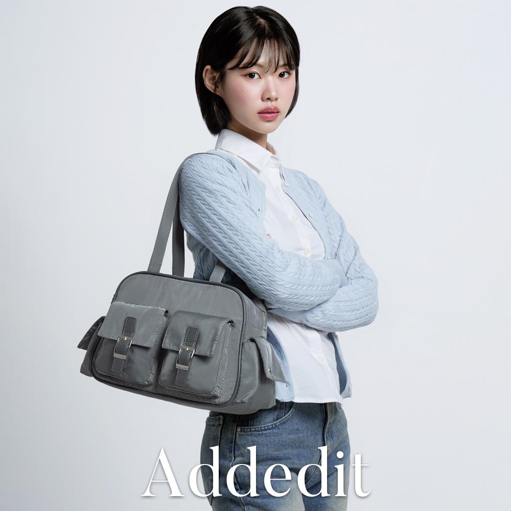 애드에딧 [당일출고/11"아이패드수납] 서밋 나일론 버클 숄더백 보부상 아이패드 토트백 - Summit nylon shoulder bag (2color)
