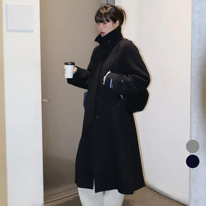 Wool premium maxi raglan coat_2color
