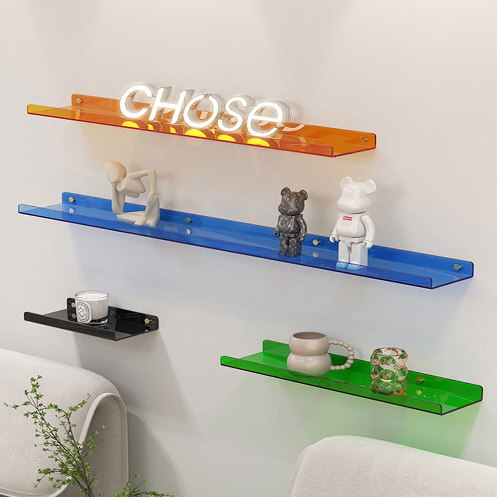 아크릴 무타공 벽선반 벽걸이 잡지꽂이 벽책꽂이 투명 100x100mm