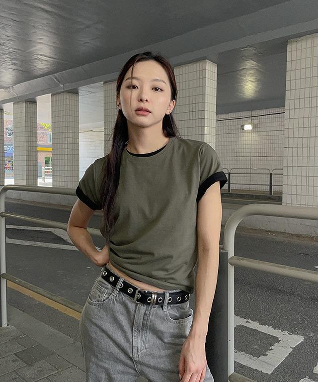 [MADE] 365 슬림핏 세미크롭 티셔츠