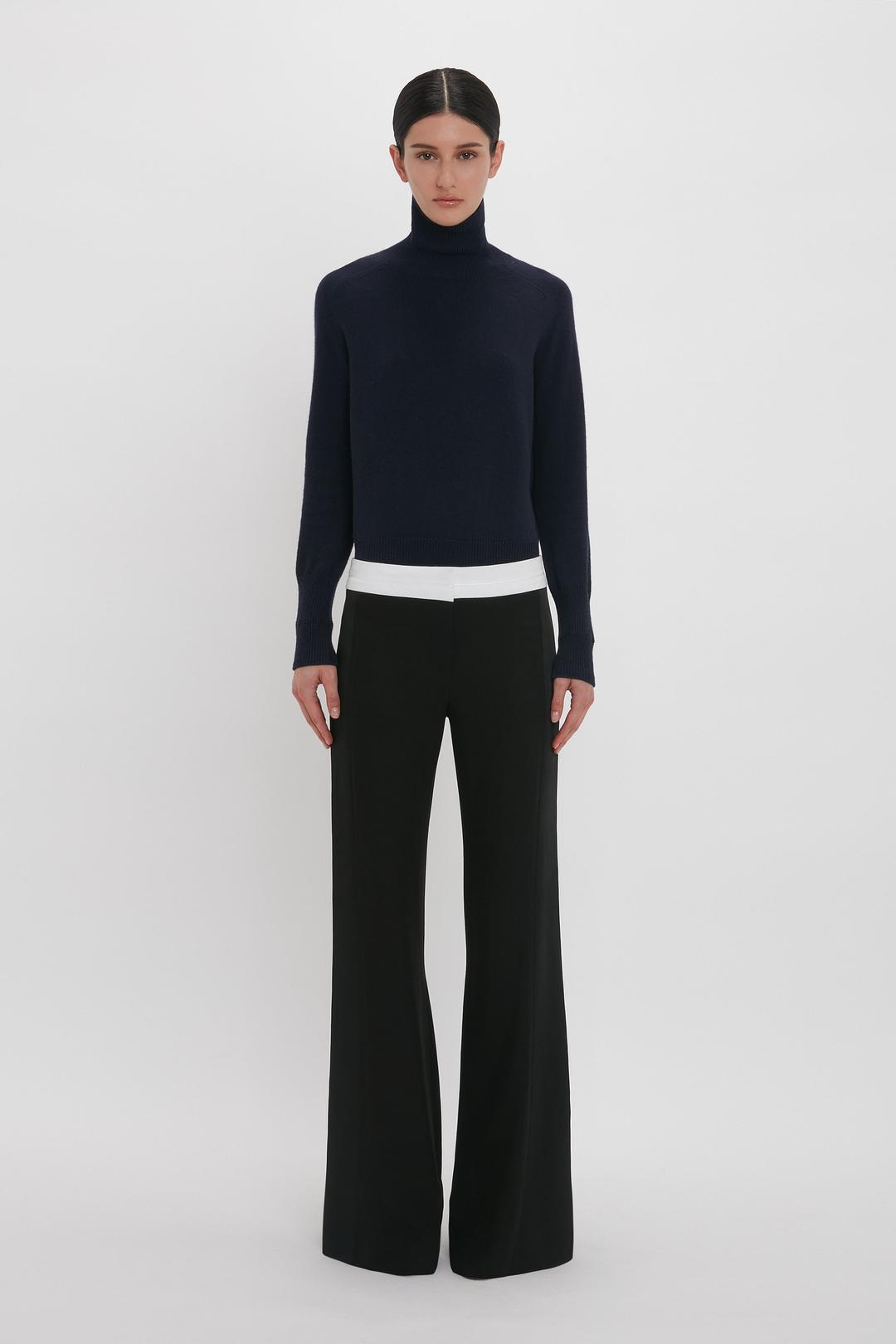 Side Panel Trouser In Black - 8