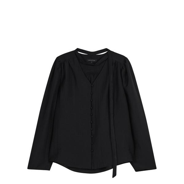 TIE Blouse Black