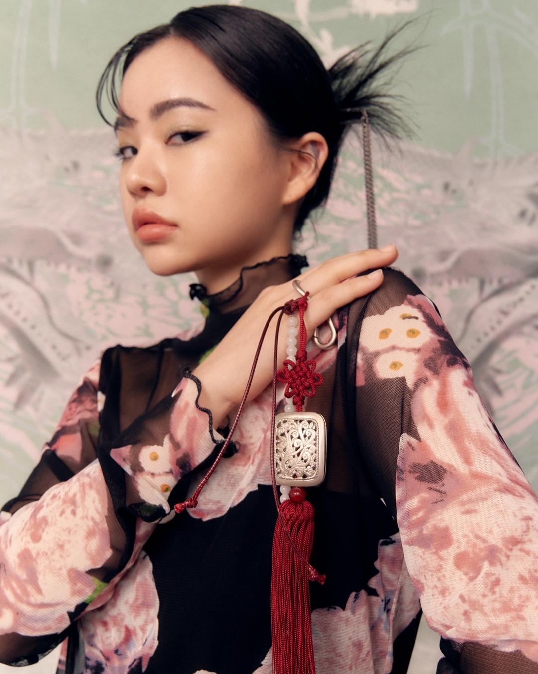 美愛桃源 Pink Flower Mesh T