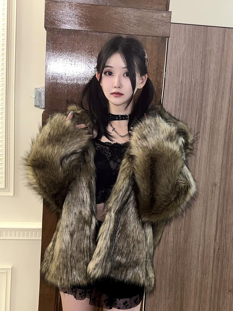 프루티퍼커리 FRUITY SELECT - Gal Fur Hoodie JK (3colors)