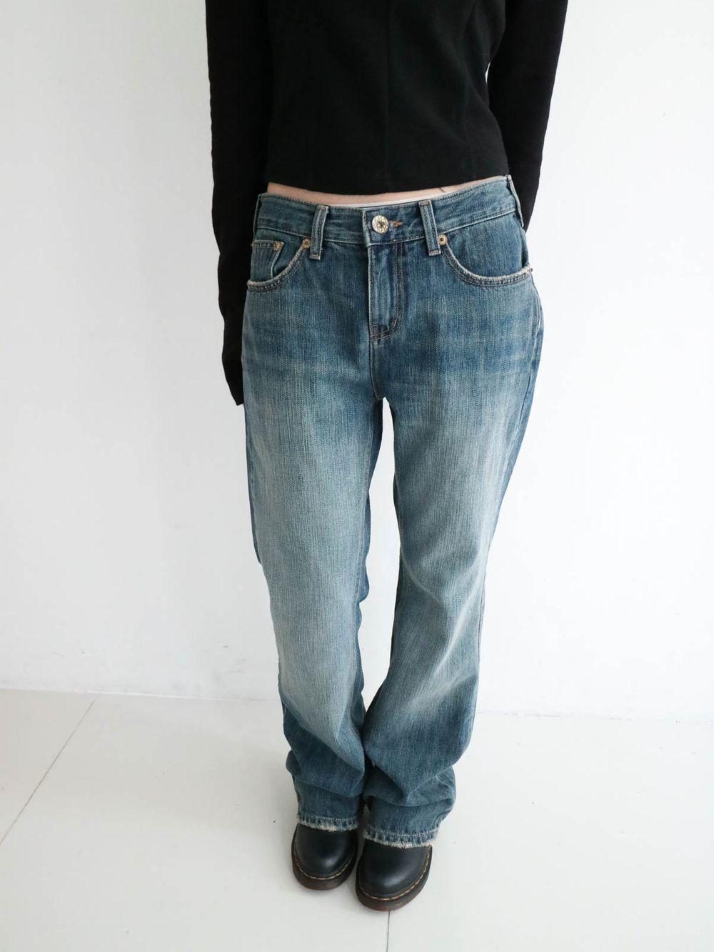 샵오르 슬러 로우 세미 부츠컷 데님팬츠