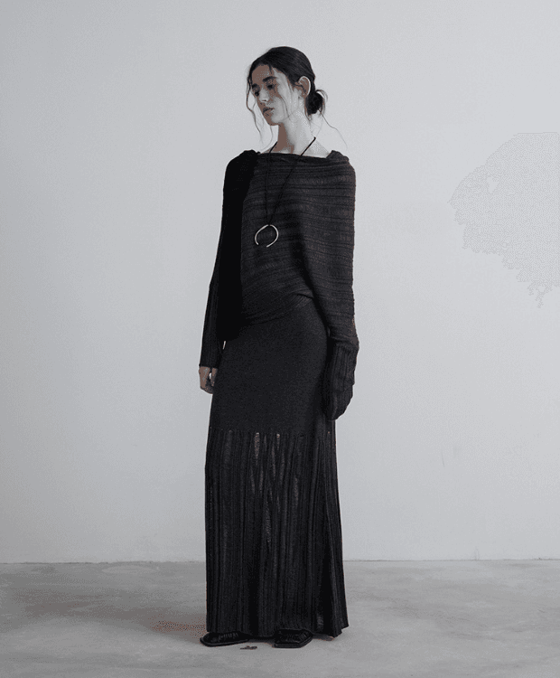 프렌치 센서빌리티 롱 스커트