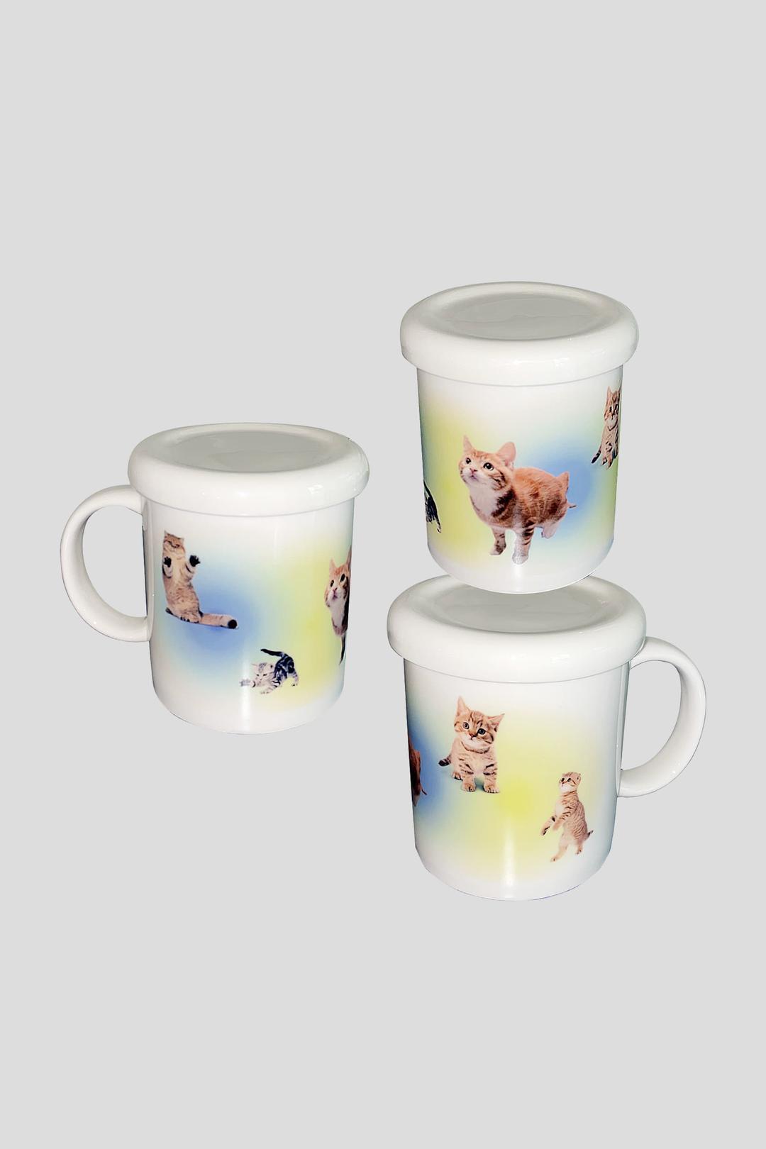 Gradation Cat mug (blue&yellow)