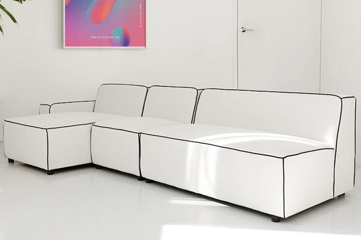 코지 아쿠아텍스 패브릭 카우치 블랙라인 쇼파 3type