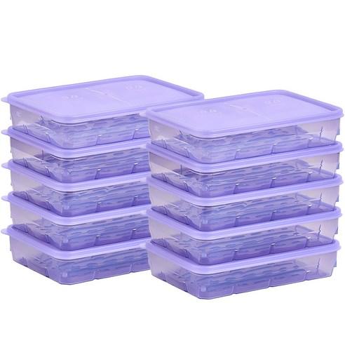 땡스소윤 냉동실 전용 밀페용기 7호 쿨라벤더, 10개입, 1세트 - 밀폐용기/세트 | 쿠팡