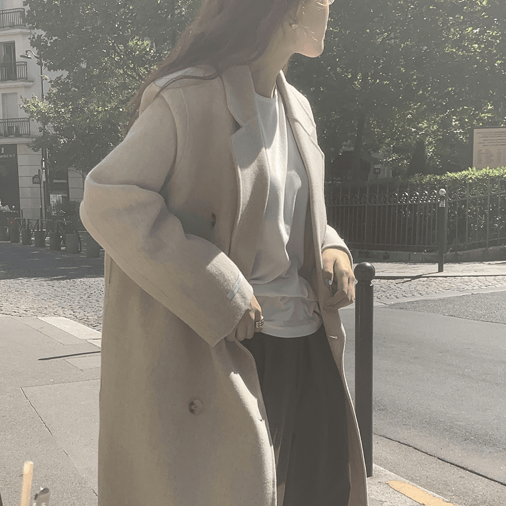 [4th/NOUVEAU] Twill handmade coat - cream