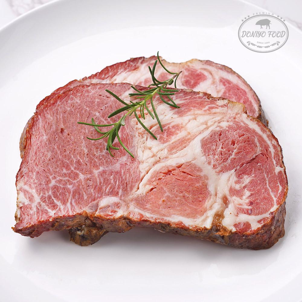 이베리코 베요타 훈제목살 햄스테이크 300g / 훈제 훈연 수제햄 목살 베이컨 바베큐