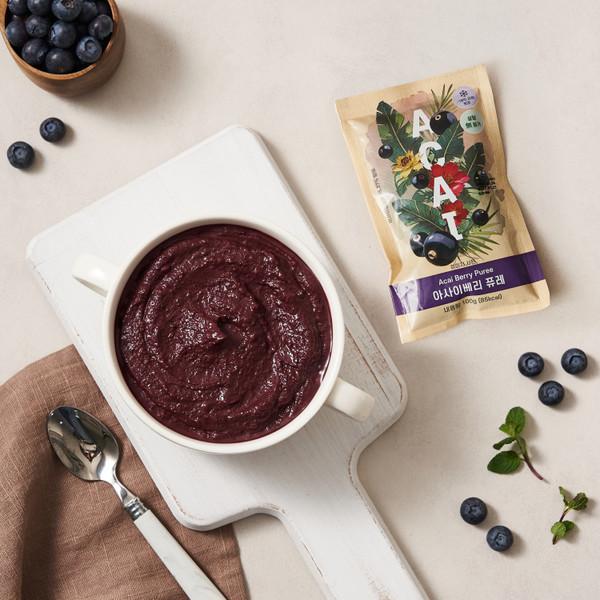 [100g x 6개] 설탕 무첨가 아사이베리 퓨레 개별포장 직수입 브라질산 간편한 아사이볼 냉동 퓨레