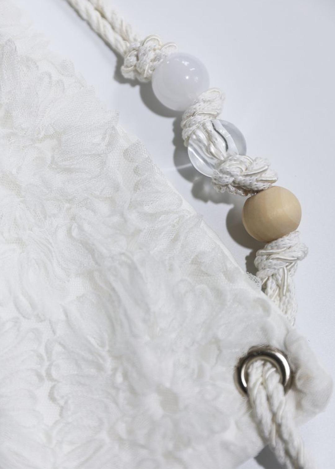FLORAL LACE 3-WAY BAG - WHITE