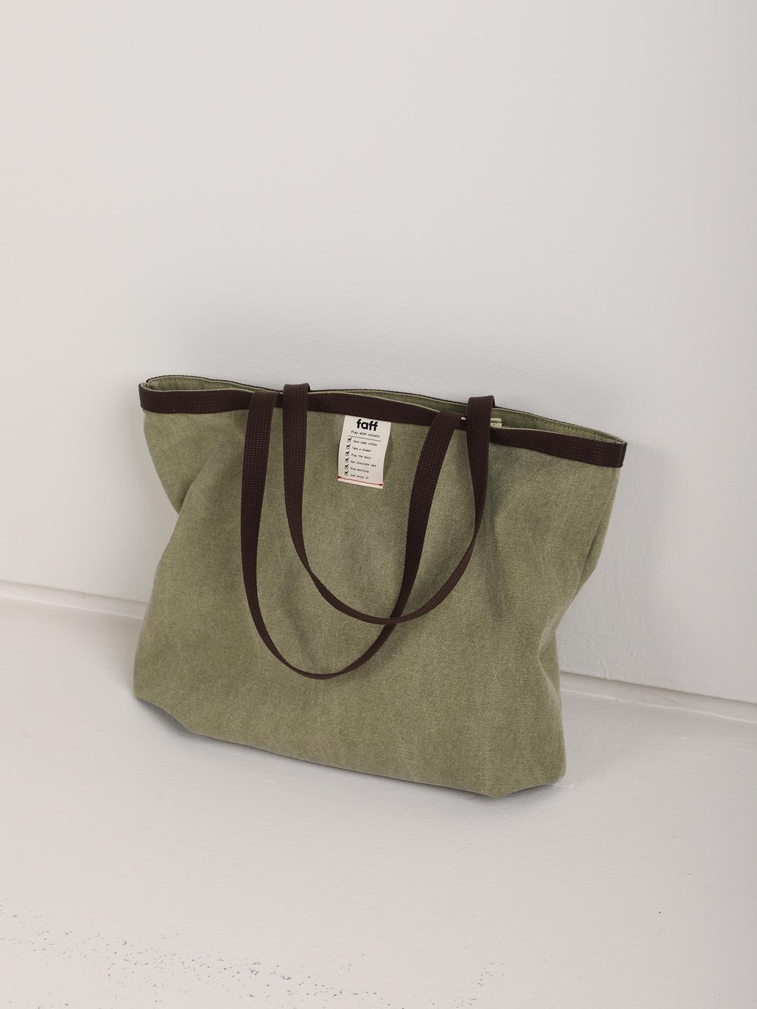 Canvas Shopper bag Dusty Olive