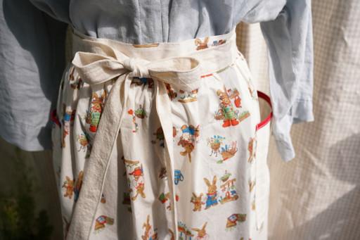 빈티지 시골토끼 🐰 순면 허리 앞치마 100%순면