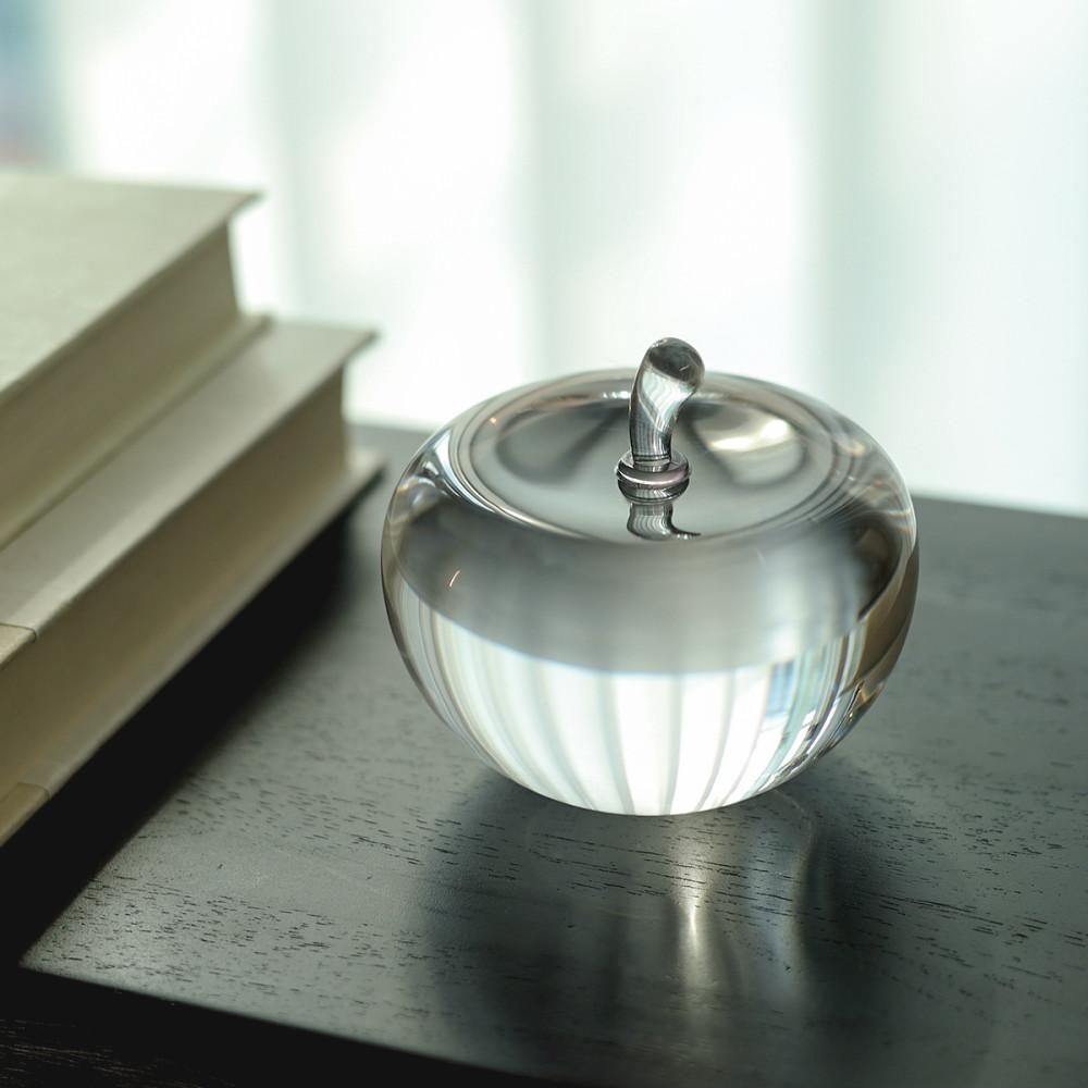 사과문진 크리스탈 오브제 유리 페이퍼웨이트 촬영소품 인테리어소품샵 Paperweight