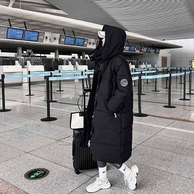 [텐미닛스타일]유니크한 감성 데일리룩 후드 클리라 롱패딩