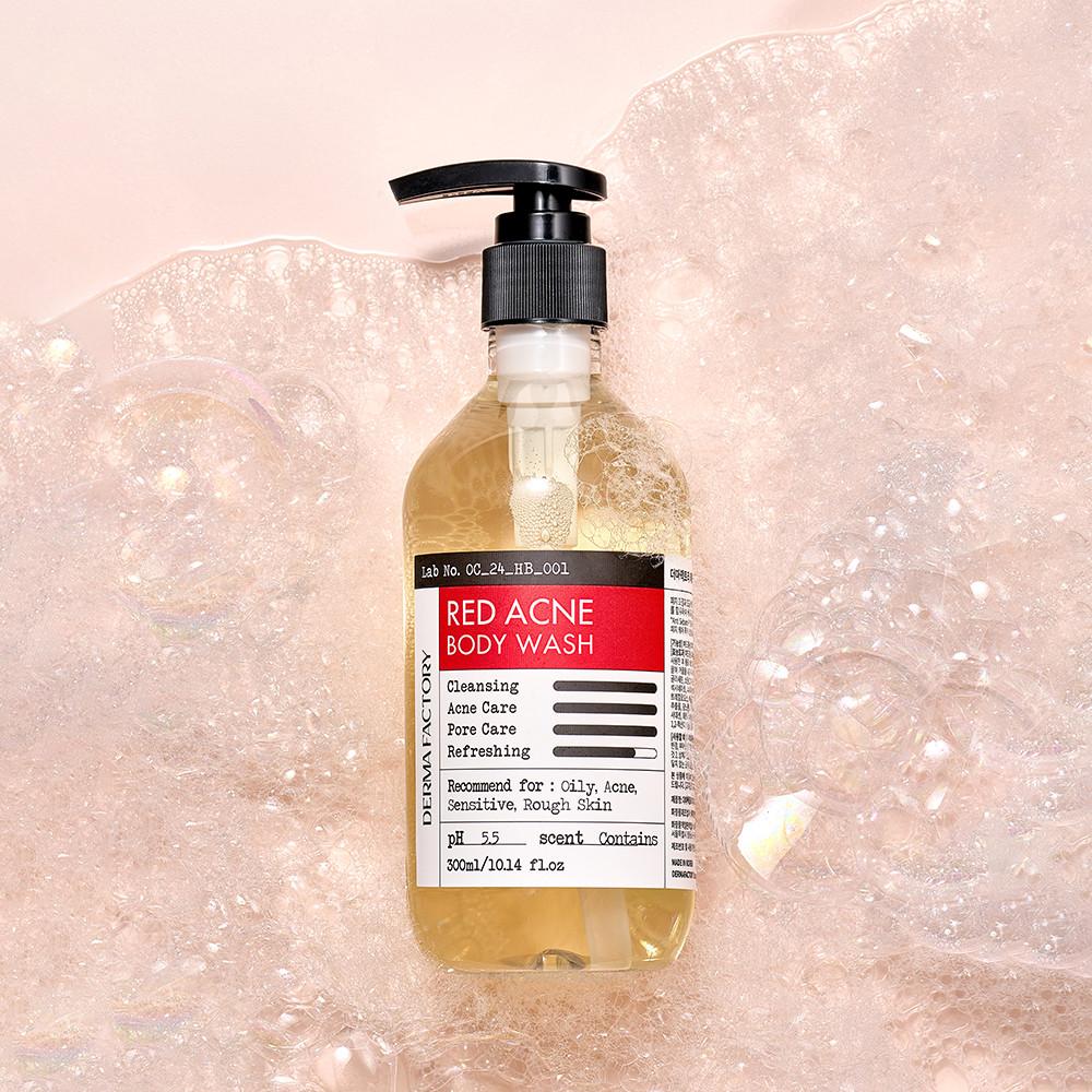 더마팩토리 레드 아크네 바디워시(여드름기능성) 300ml / 피지조절 등드름 여드름완화기능성 개운산뜻 뽀득바디워시 바디트러블