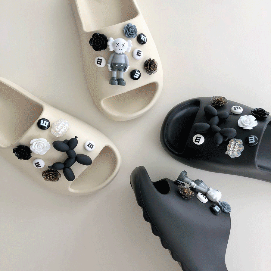 [지비츠 SET] 경량 구름 통굽 뮬 슬리퍼 사무실 실내화 (2color/5cm)