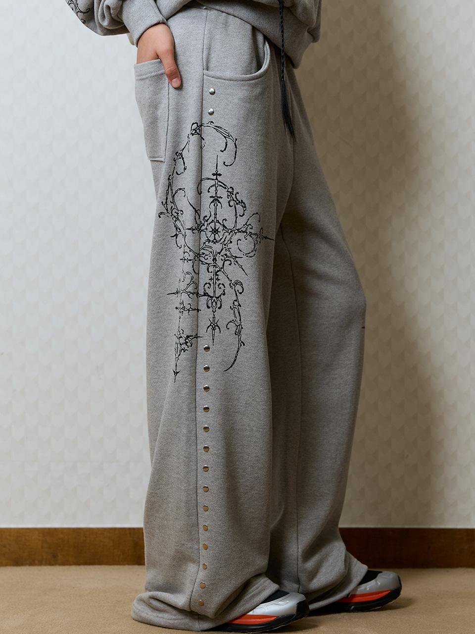 GT PRINTED TRANING PANTS(GRAY)