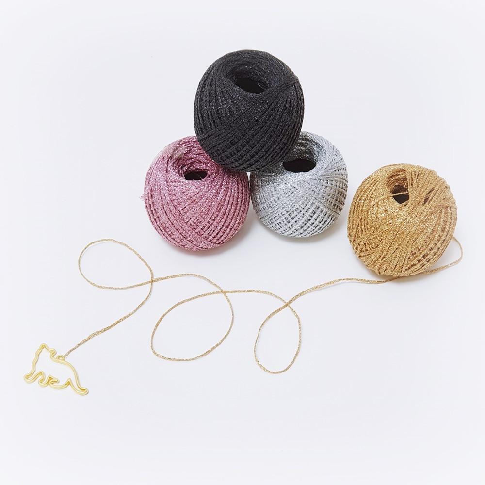 반짝이 실 센스 (sense) 부드러운 고급 메탈 금사 뜨개실