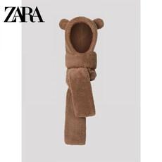 ZARA 자라 제니 곰돌이 모자 일체형 목도리 양털 장갑 머플러 3color 2종
