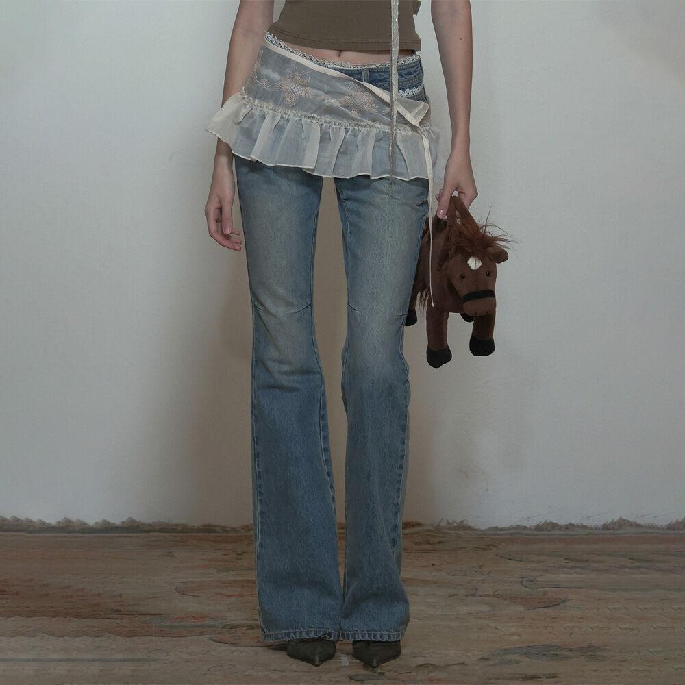 Peekaboo Micro Sheer Skirt Raw Ivory