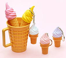 아이스크림 키링 (핑크/화이트/퍼플/블루)