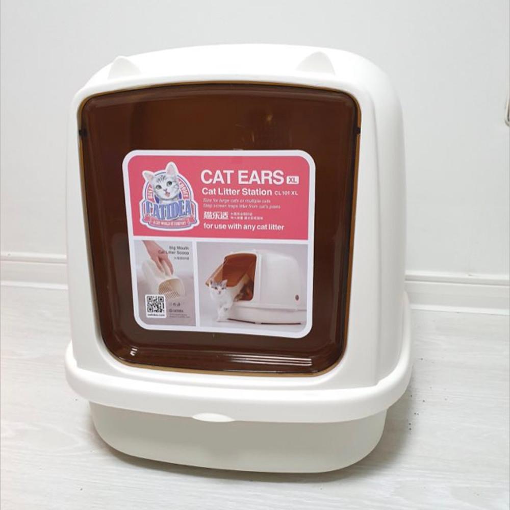 캣아이디어 캣이어 하프돔 후드형 고양이화장실 대형/특대형