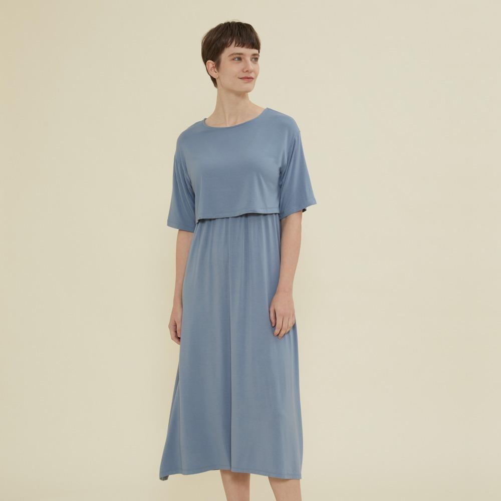 비스코스 레이어드 수유원피스