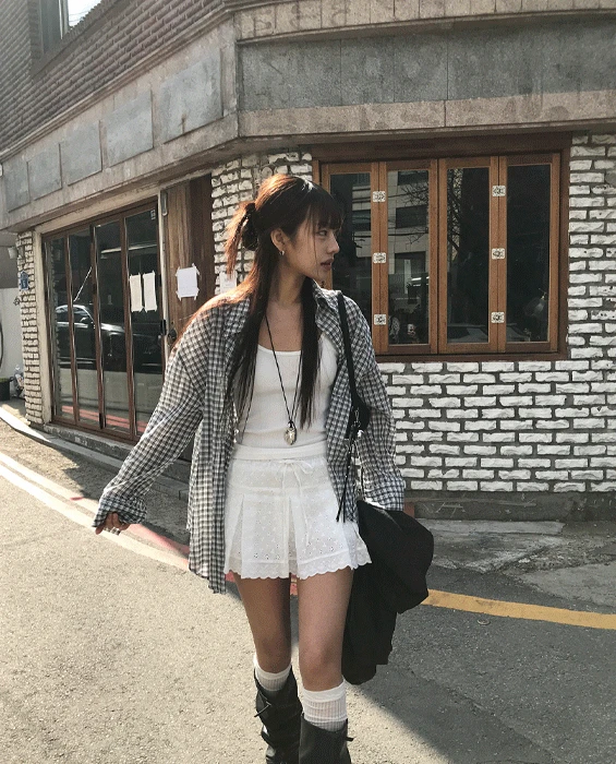 썸머 체크 셔츠 3col [바로배송]