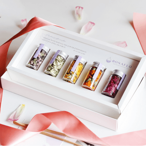 보나플로 국산 수제 꽃차 5종 선물세트+쇼핑백 메리골드 장미 국화 아카시아 맨드라미 꽃차 생일선물 설날선물 명절선물 추석선물, 꽃차세트A, BEST, 1개 - 기타 차 선물세트 | 쿠팡