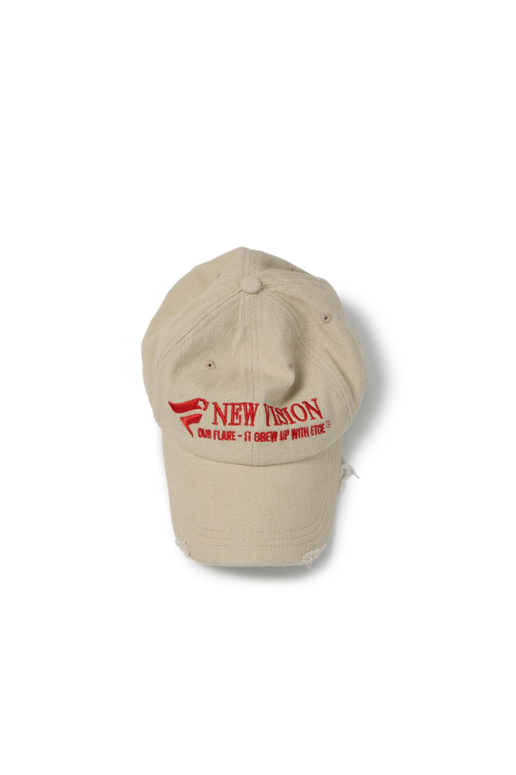NEW VISION DESTROYED WASHED CAP (IVORY)