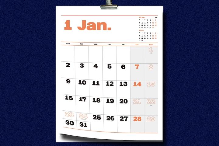 워클리 캘린더 2023