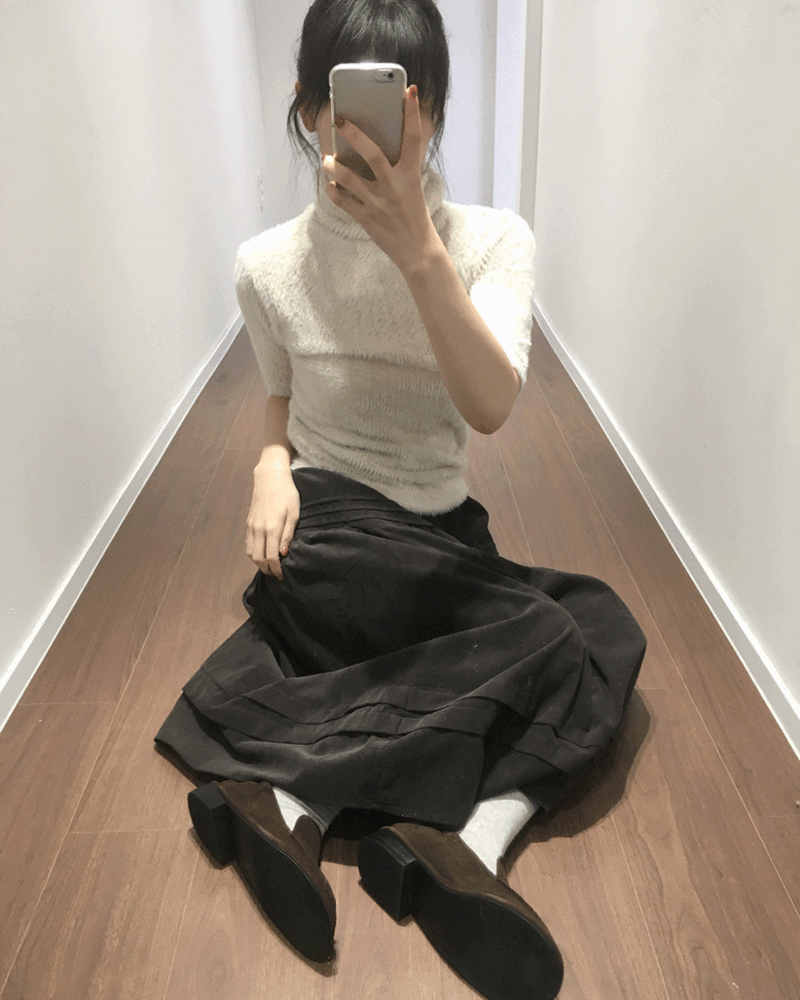 르방 코듀로이 핀턱 스커트 (2color)