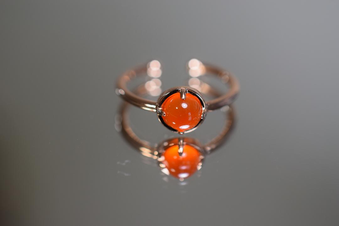 SR4-131 上品 瑪瑙 リング フリーサイズ 指輪 金属アレルギー対応