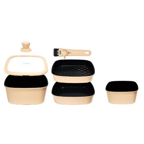 보오글 후라이팬 세트 (라떼 베이지) 7종 인덕션 IH - 냄비세트 | 쿠팡