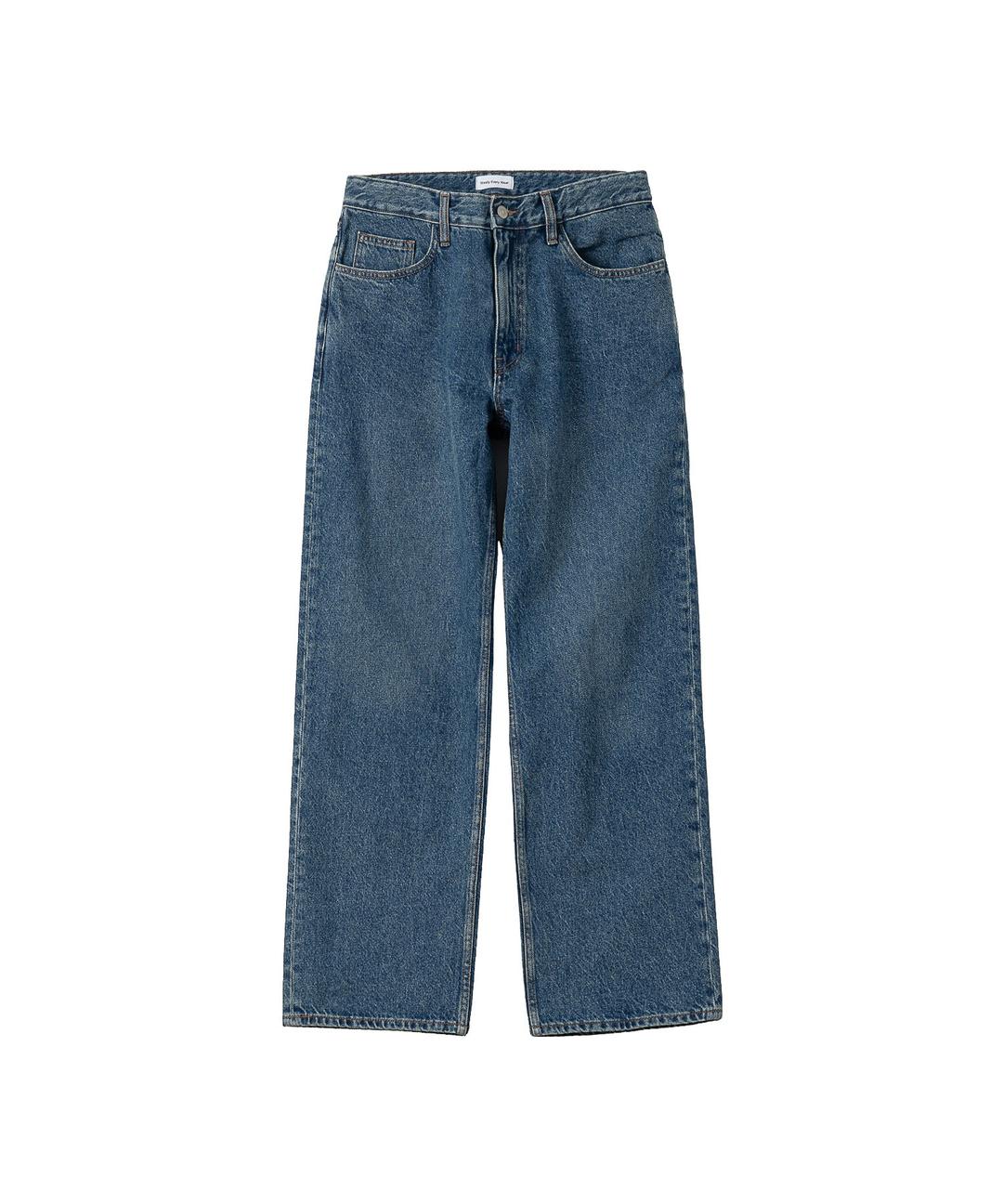 세미 와이드 데님 팬츠 (미디엄 블루)