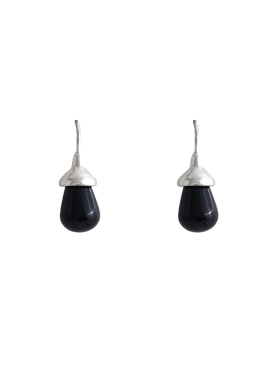 ONYX BELL DROP EARRINGS