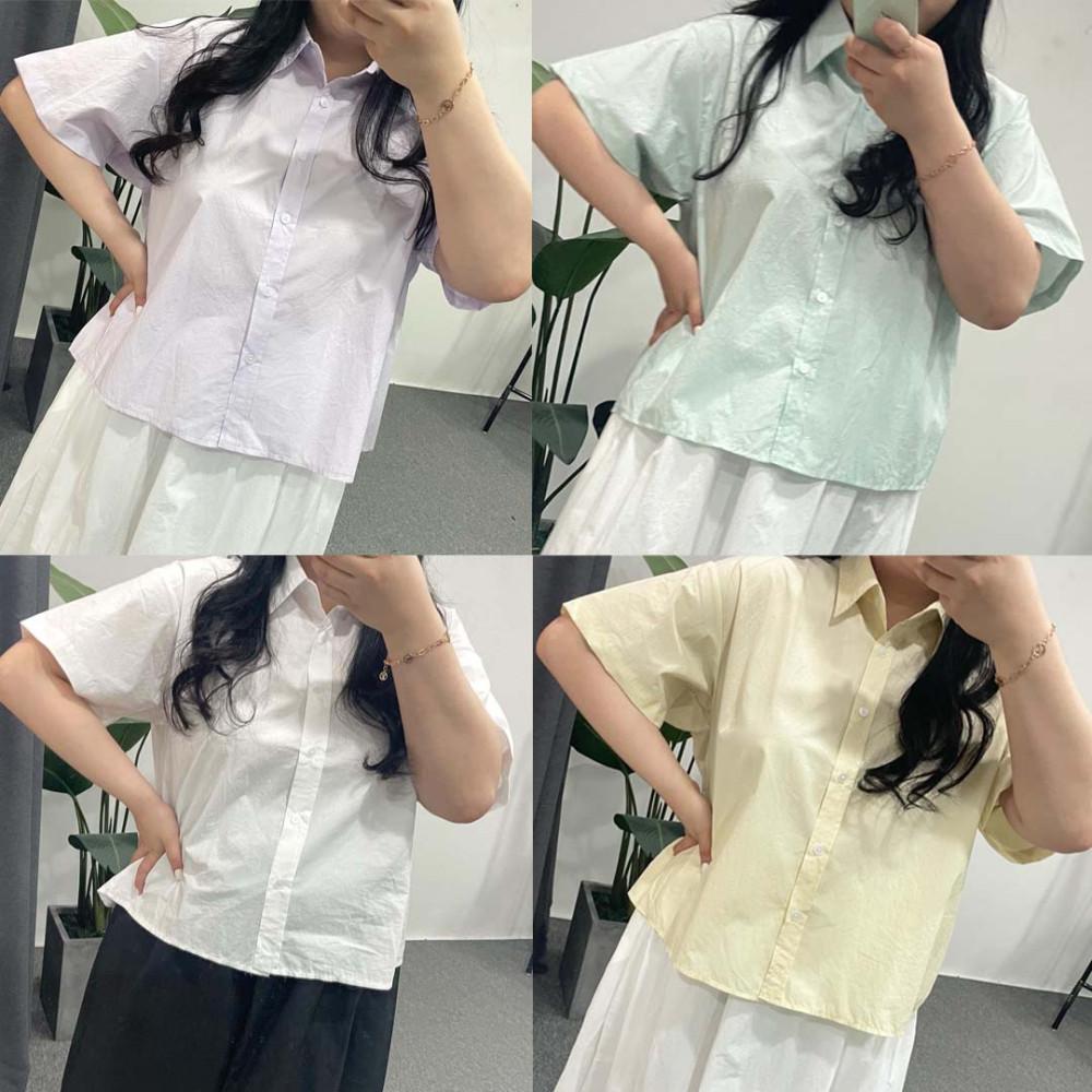 (주문폭주) 44-99 아이스크림 반팔셔츠 5color 파스텔 봄 여름 빅사이즈 보이핏 오버핏 셔츠