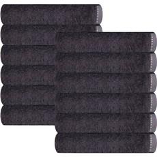 송월타월 솔리드 무지 40 타올 200g 뱀부얀, 다크그레이, 12개