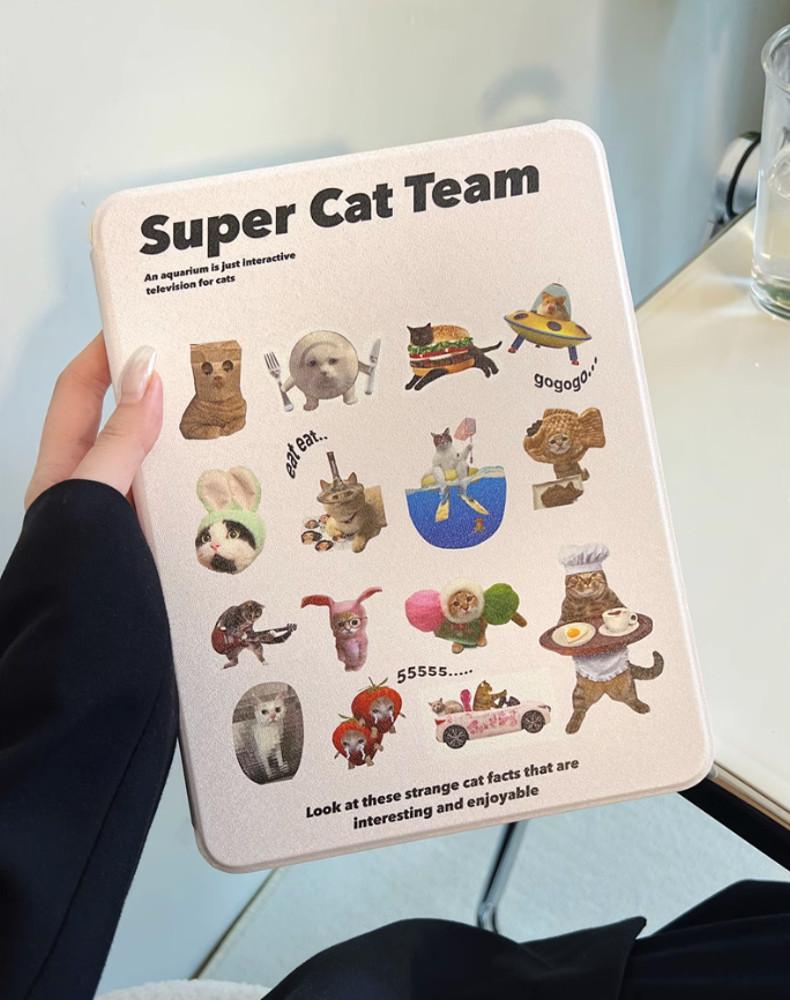 super cat 고양이 아이패드 케이스 / 아이패드에어 아이패드프로 감성 키치 레트로